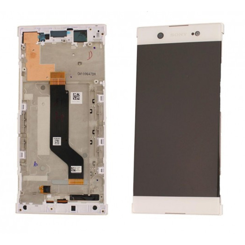 LCD Complete with Frame for Sony XA1 Ultra - Color: White