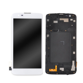 LCD Screen with Touch Screen Digitizer and Frame for LG K7 K330 - Color: White