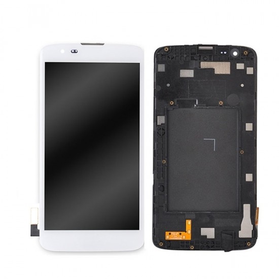 Οθόνη LCD με Μηχανισμό Αφής και Πλαίσιο για LG K7 K330 - Χρώμα: Λευκό Οθόνη LCD με Μηχανισμό Αφής και Πλαίσιο για LG K7 K330 - Χρώμα: Λευκό