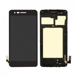 Οθόνη LCD με Μηχανισμό Αφής και Πλαίσιο για LG M200 K8 2017 - Χρώμα: Μαύρο