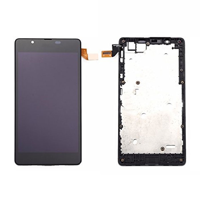 LCD Complete with Frame for Nokia Lumia 540 - Color:  Black