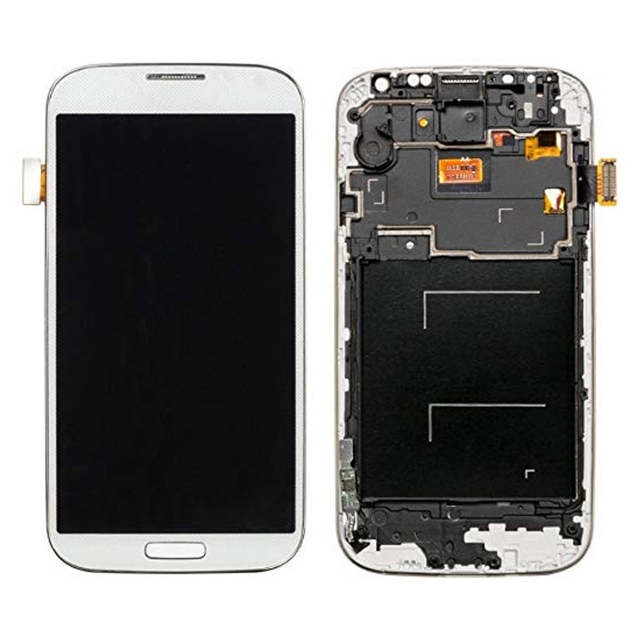 LCD Complete with Frame for Samsung Galaxy S4 i9505 (OEM) - Color: White