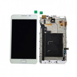 Οθόνη LCD με Μηχανισμό Αφής Assembly με Πλαίσιο για Samsung Galaxy Note 1 N7000 / I9220 (OEM) - Χρώμα: Λευκό