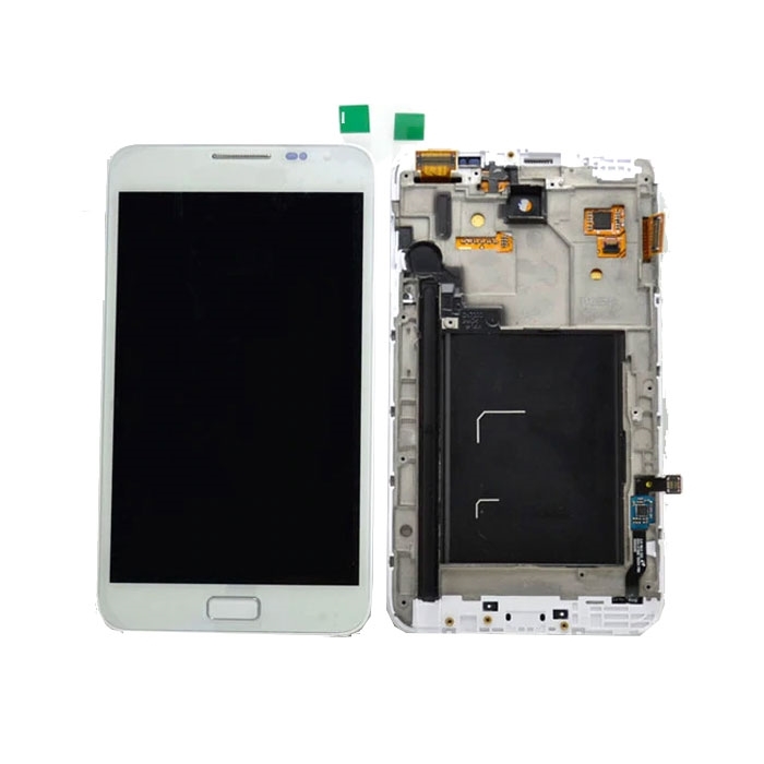 LCD Complete with Frame for Samsung Galaxy Note 1 N7000/I9220 (OEM) - Color: White