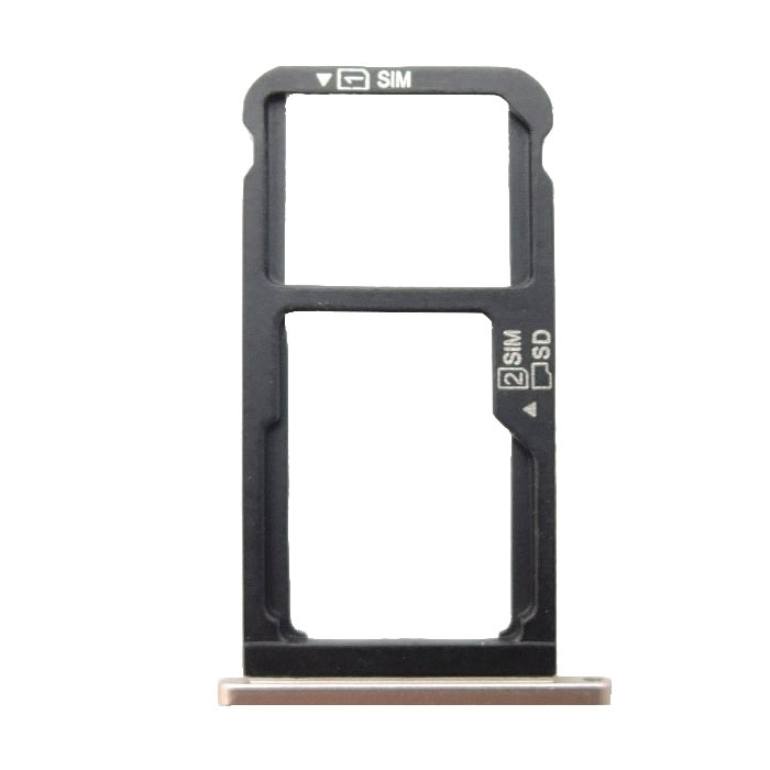 Dual SIM and SD Tray for Huawei Nova Smart - Color: Gold