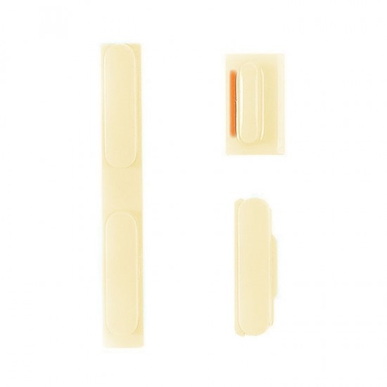 Σετ Κουμπιών 3 Σε 1 / Buttons Set για iPhone 5C - Χρώμα: Κίτρινο