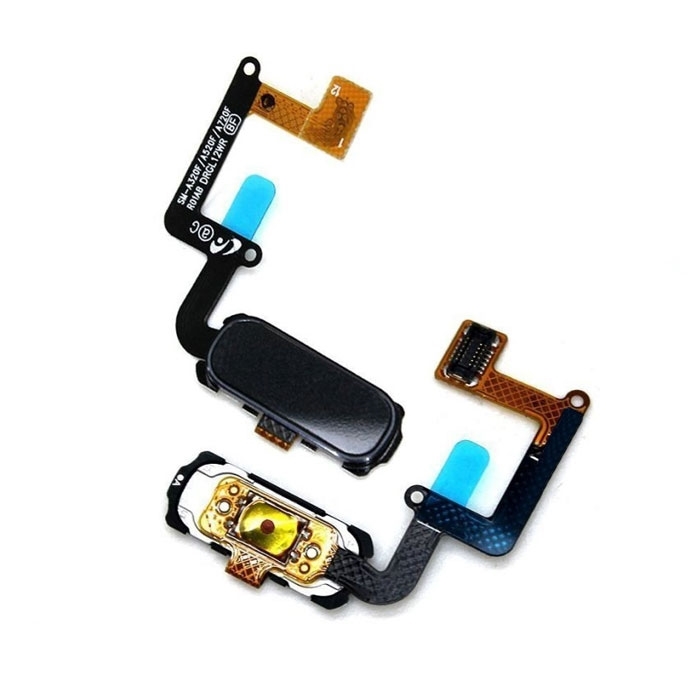 Home Button Flex for Samsung Galaxy A3 2017 A320F - Color: Black