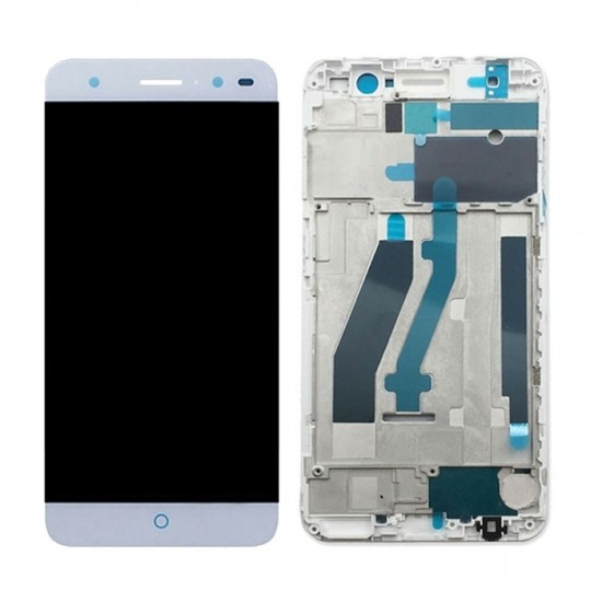 Οθόνη LCD με Μηχανισμό Αφής και Πλαίσιο για ZTE Blade V7 Lite - Χρώμα: Λευκό Οθόνη LCD με Μηχανισμό Αφής και Πλαίσιο για ZTE Blade V7 Lite - Χρώμα: Λευκό