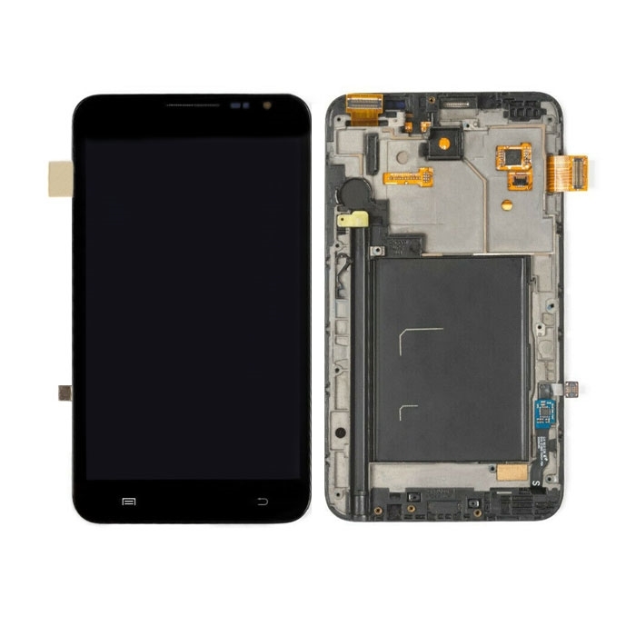 LCD Complete with Frame for Samsung Galaxy Note 1 N7000/I9220 (OEM) - Color: Black