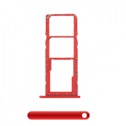 Υποδοχή Κάρτας Dual SIM και SD (SIM Tray) για Samsung Galaxy A20 A205G /A30 A305F /A50 A505F  - Χρώμα: κόκκινο