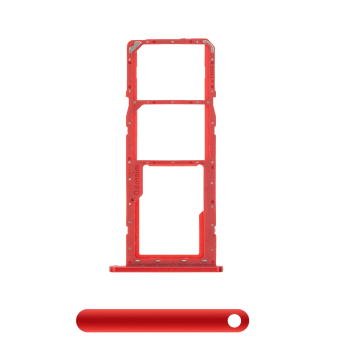 Dual SIM and SD Card Slot (SIM Tray) for Samsung Galaxy A20 A205G /A30 A305F /A50 A505F - Color: red