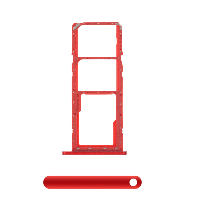 Dual SIM and SD Card Slot (SIM Tray) for Samsung Galaxy A20 A205G /A30 A305F /A50 A505F - Color: red