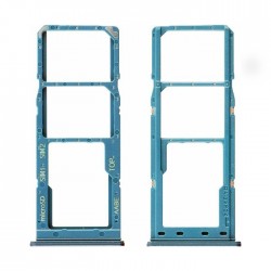 Υποδοχή Κάρτας Dual SIM και SD (SIM Tray) για Samsung Galaxy A12 A125 - Χρώμα: Μπλε