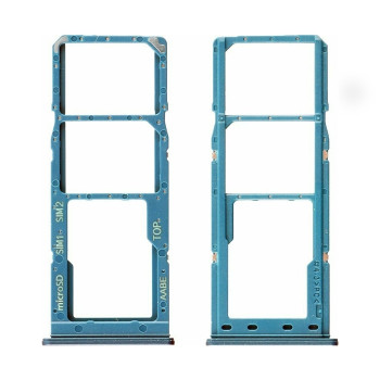 Dual SIM and SD (SIM Tray) for Samsung Galaxy A12 A125 - Color: Blue