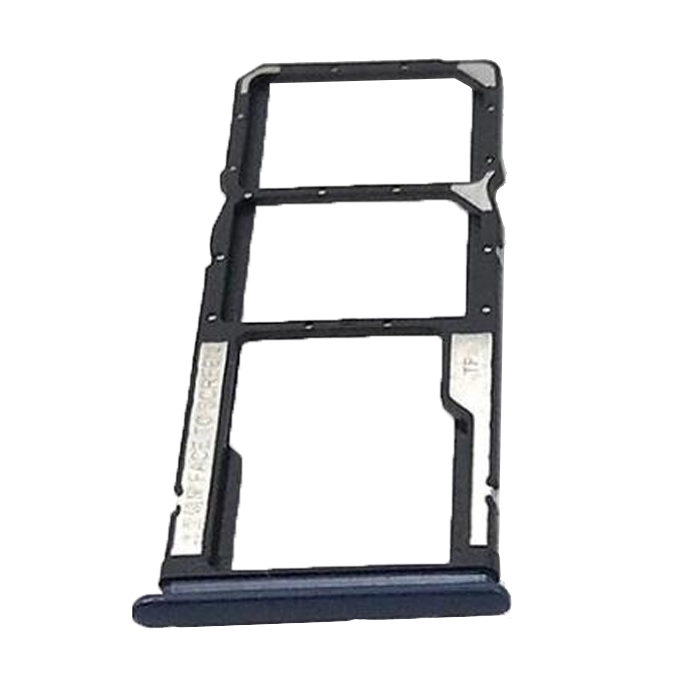 Dual SIM and SD Tray for Xiaomi Redmi Note 9 - Color: Black