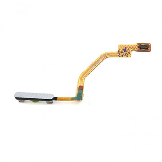 Καλωδιοταινία με Κεντρικό Πλήκτρο & Fingerprint Sensor Flex για Xoiaomi Redmi Note 9S / Redmi Note 9 Pro - Χρώμα: Λευκό