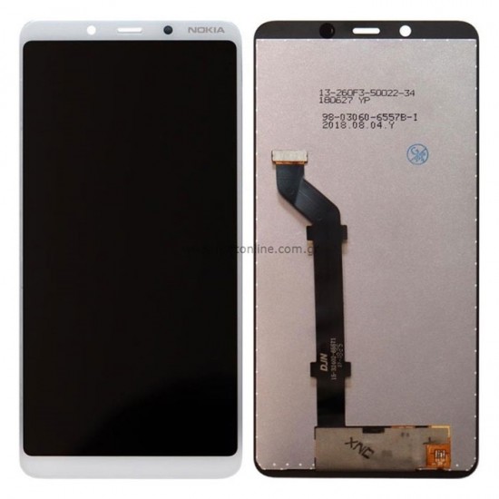 IPS Οθόνη Lcd με Μηχανισμό Αφής για Nokia 3.1 Plus Χρώμα: Λευκό