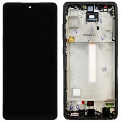 OLED Οθόνη LCD με Μηχανισμό Αφής και πλαίσιο για Samsung Galaxy A52 4G A525 - Χρώμα: Μαύρο