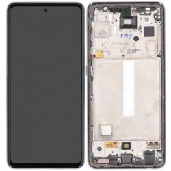 OLED Οθόνη LCD με Μηχανισμό Αφής και πλαίσιο για Samsung Galaxy A52S A528 - Χρώμα: Μαύρο