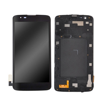 LCD Screen with Touch Screen Digitizer and Frame for LG K7 K330 - Color: Black