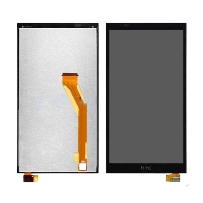 LCD Complete for HTC Desire 816 (Gold Flex) - Color: Black
