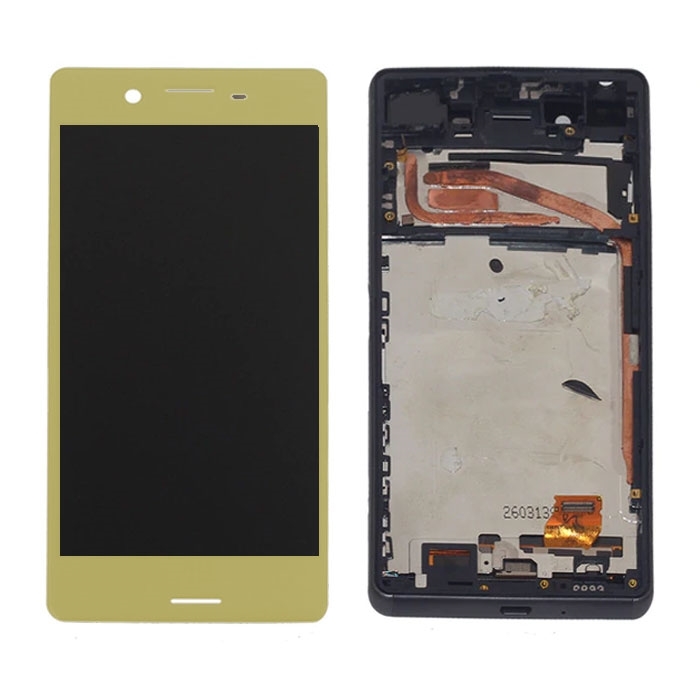 LCD Complete with Frame for Sony Xperia X (F5121) - Color: Gold
