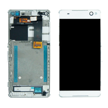 LCD Complete with Frame for Sony Xperia C5 Ultra E5533 – Color:  White