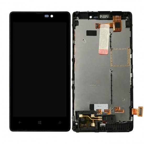 Οθόνη LCD με Μηχανισμό Αφής και Πλαίσιο για Nokia Lumia 820 - Χρώμα: Μαύρο Οθόνη LCD με Μηχανισμό Αφής και Πλαίσιο για Nokia Lumia 820 - Χρώμα: Μαύρο