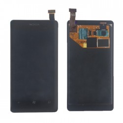 Οθόνη LCD με Μηχανισμό Αφής για Nokia Lumia 505 - Χρώμα: Μαύρο