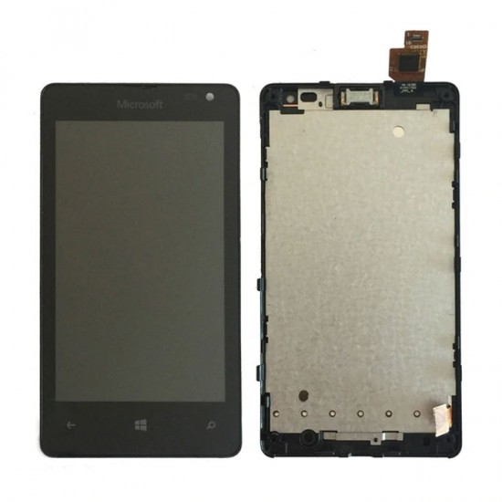 Οθόνη LCD με Μηχανισμό Αφής και Πλαίσιο για Nokia Lumia 435 - Χρώμα: Μαύρο Οθόνη LCD με Μηχανισμό Αφής και Πλαίσιο για Nokia Lumia 435 - Χρώμα: Μαύρο