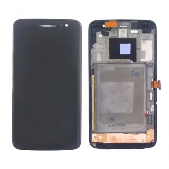 Οθόνη LCD με Μηχανισμό Αφής με Πλαίσιο για Alcatel One Touch Idol Scribe 8008 - Χρώμα: Μαύρο Οθόνη LCD με Μηχανισμό Αφής με Πλαίσιο για Alcatel One Touch Idol Scribe 8008 - Χρώμα: Μαύρο