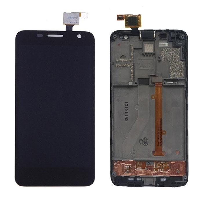 LCD Display with Touch Screen Digitizer and Frame for Alcatel One Touch Idol Mini 6012 - Color:  Black