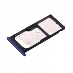Υποδοχή Κάρτας Dual SIM και SD (SIM Tray) για Huawei Y7 2017/Nova Lite Plus - Χρώμα: Μπλε