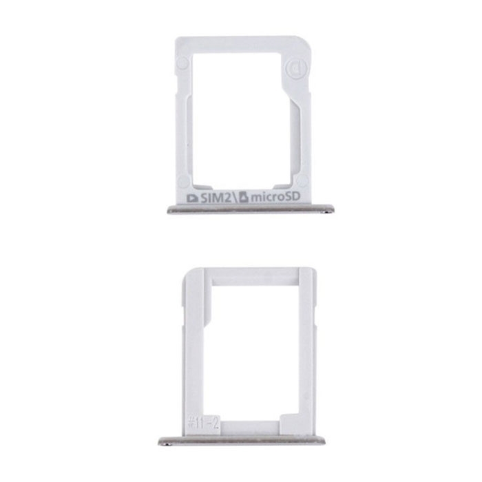 Dual SIM and SD Tray for Samsung Galaxy E5 E500F / E7 E700F - Color: Silver