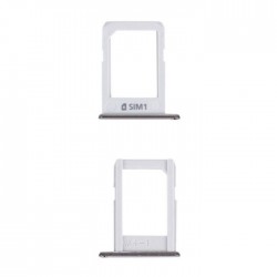 Υποδοχή Κάρτας Single SIM (SIM Tray) για Samsung Galaxy E5 E500F / E7 E700F - Χρώμα: Ασημί