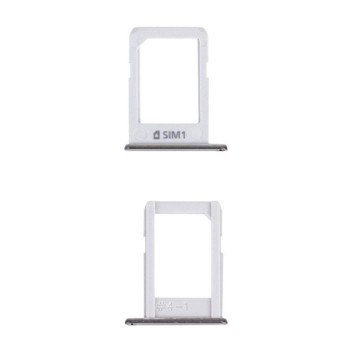 Single SIM and SD Tray for Samsung Galaxy E5 E500F / E7 E700F - Color: Silver