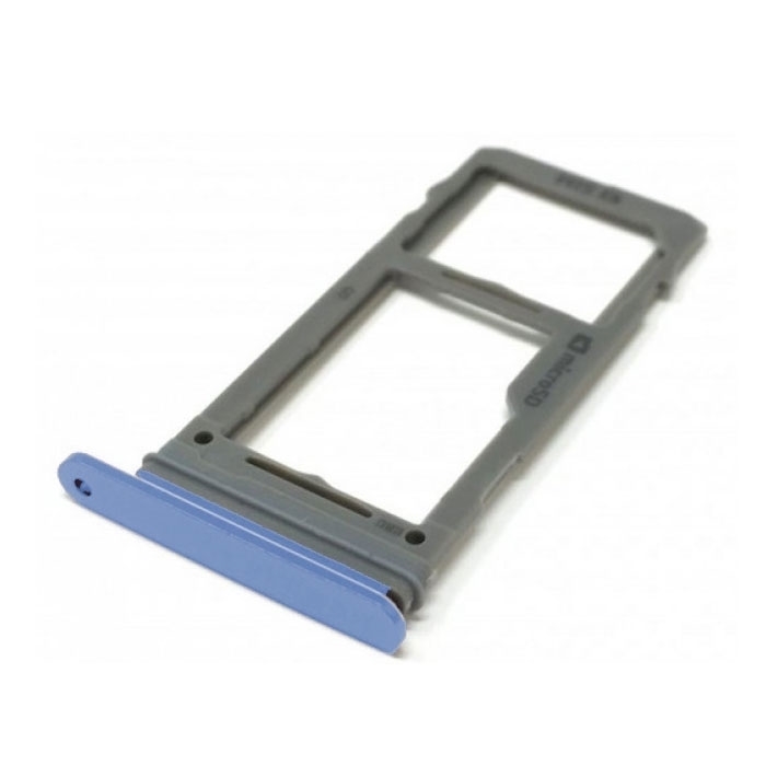 SIM Tray Single SIM and SD for Samsung Galaxy S9 G960F / Galaxy S9 Plus G965F - Color: Blue