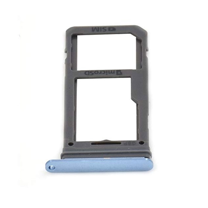 SIM Tray Single SIM and SD for Samsung Galaxy S8 Plus G955F / Galaxy S8 G950F - Color: Blue