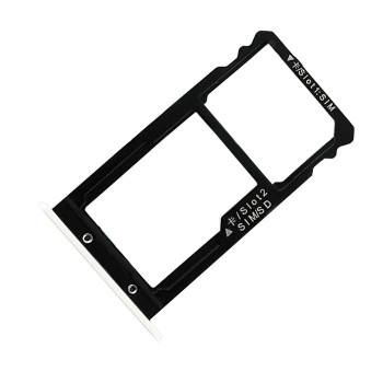 SIM Tray Dual SIM and SD for Huawei Ascend G8/GX8 - Color: Silver