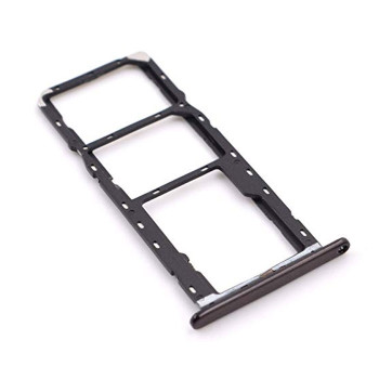 SIM Tray Dual SIM and SD for Huawei Y6 2018/Y6 Prime - Color: Black