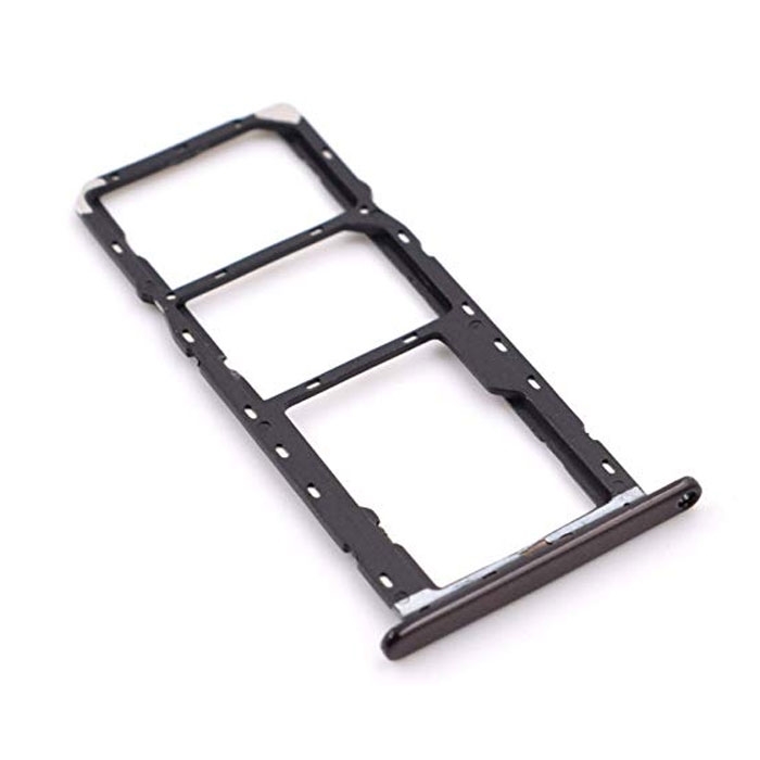 SIM Tray Dual SIM and SD for Huawei Y6 2018/Y6 Prime - Color: Black