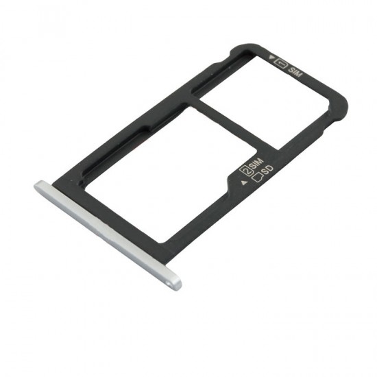 Υποδοχή Κάρτας Dual SIM και SD (SIM Tray) για Huawei Honor 6C/Nova Smart - Χρώμα: Ασημί Υποδοχή Κάρτας Dual SIM και SD (SIM Tray) για Huawei Honor 6C/Nova Smart - Χρώμα: Ασημί