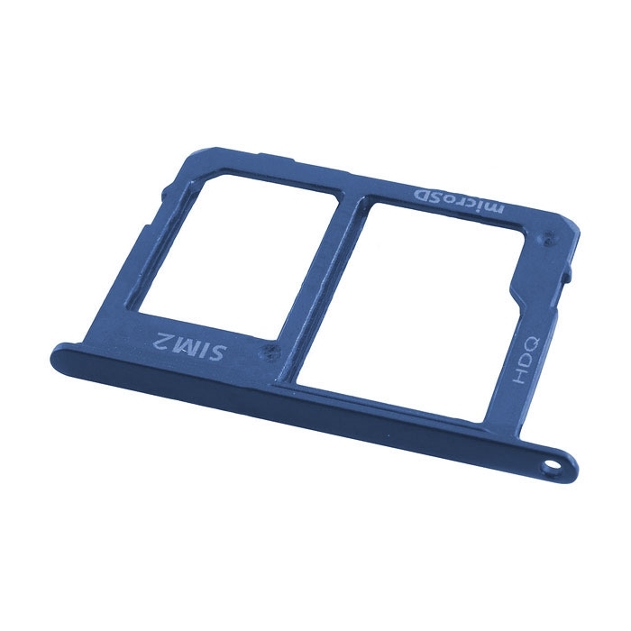 SIM Tray Dual SIM and SD for Samsung Galaxy J6 Plus J605F/J610F - Color: Blue