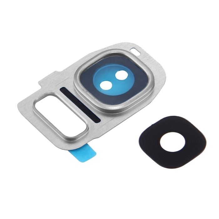 Camera Lens with Frame for Samsung Galaxy S7 Edge G935F - Color: Silver