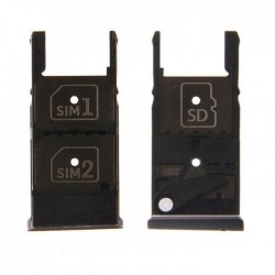 Υποδοχή Κάρτας Dual SIM και SD Tray για Motorola Moto X Play - Χρώμα: Μαύρο