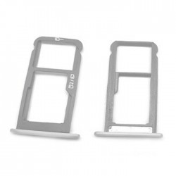Υποδοχή Κάρτας Dual SIM και SD Tray για ZTE V7 Lite - Χρώμα: Ασημί