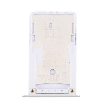 Dual SIM and SD Tray for Xiaomi Redmi 4X - Color: Silver