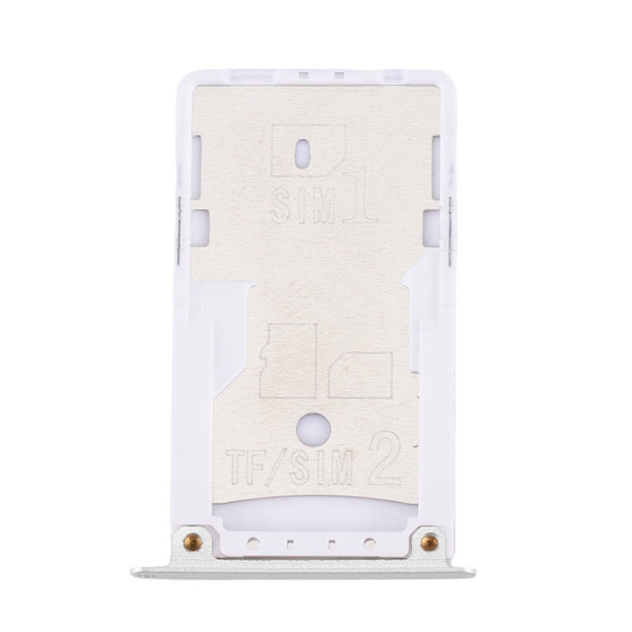 Dual SIM and SD Tray for Xiaomi Redmi 4X - Color: Silver