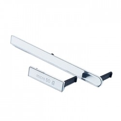 Κάλυμα Θύρας Υποδοχής Κάρτας Μνήμης Σετ 2Σε1 / Charging and SD Cover  για Sony Xperia D2303/D2302 M2 - Χρώμα: Λευκό