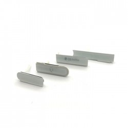 Κάλυμμα Θύρας Σετ 4 σε 1 / Plastic Flap Covers Set για Sony Xperia Z - Χρώμα: Λευκό